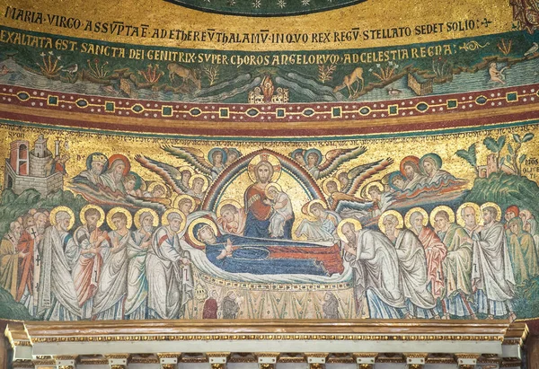 Rome Italy July 2017 Jacopo Torriti Mosaic Dormition Virgin Mary — Stock Photo, Image