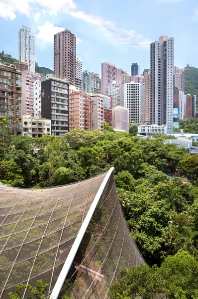 Kilátás Középső Szintek Edward Youde Aviary Hong Kong Park — Stock Fotó