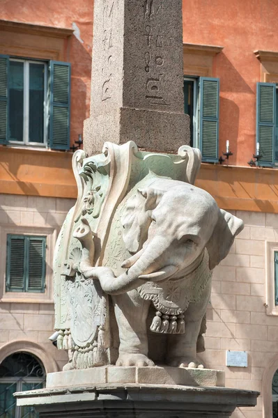 Elefante Obelisco Piazza Della Minerva Roma Elefante Obelisco Più Piccolo — Foto Stock