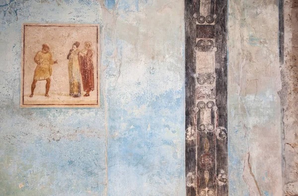 Antiguo Fresco Atrio Casa Casca Longus También Conocida Como Casa —  Fotos de Stock