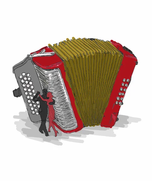 Instrumento de música tango Bandoneon — Foto de Stock