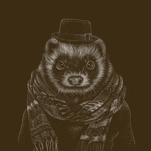 スカーフと帽子と動物 — ストック写真