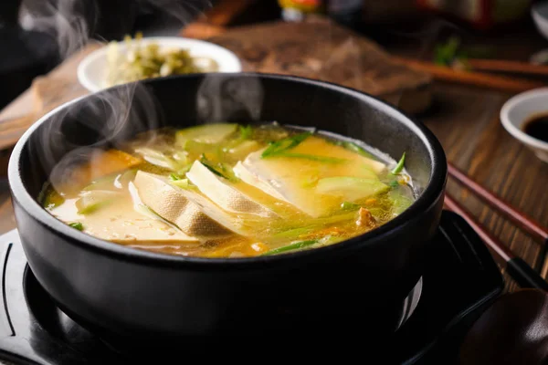 Sopa Tofu Coreano Caliente Tubu — Foto de Stock