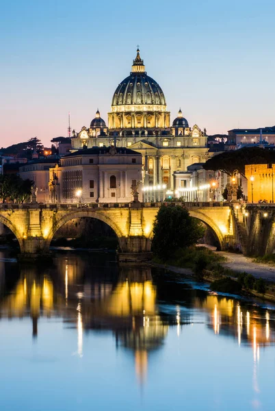 Rome Italy June 2019 산탄젤로 Santangelo Bridge 베드로 대성당 Vatican — 스톡 사진