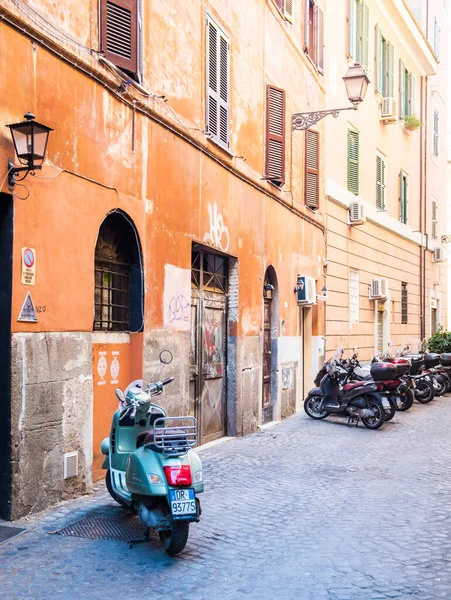 Rome Italy June 2019 Beautiful Old Street Trastevere Rome Italy — Stock Photo, Image