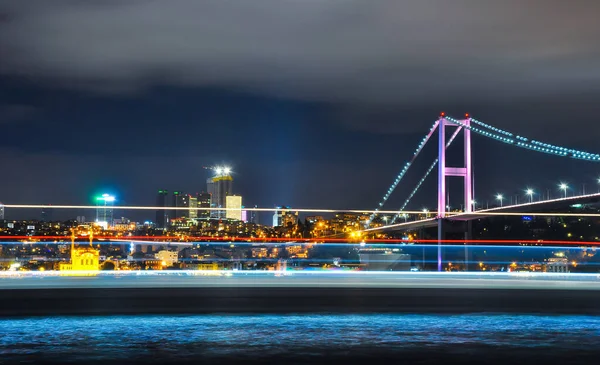 Istanbul Bosporus Brücke Märtyrerbrücke Vom Juli Istanbul Türkei — Stockfoto