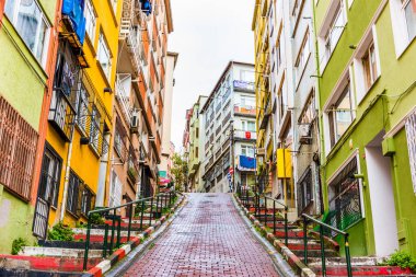 İSTANBUL, TÜRK 15 ARALIK 2019 BESIKTAS. İstanbul 'un Beşiktaş ilçesinden sokak manzarası.