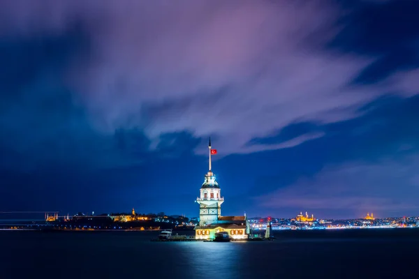 Lánytorony Isztambulban Törökország Kiz Kulesi Uskudar — Stock Fotó