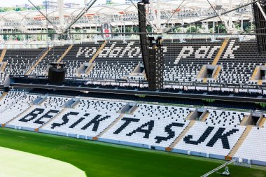 İSTANBUL, TURKEY - 26 Mayıs 2018: BESIKTAS VODAFON PARK STADIUM. Stadyum, Beşiktaş JK Futbol Kulübü 'nün evidir. Beşiktaş JK, İstanbul 'da bir Türk futbol kulübüdür. Türkiye.