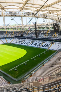 İSTANBUL, TURKEY - 26 Mayıs 2018: BESIKTAS VODAFON PARK STADIUM. Stadyum, Beşiktaş JK Futbol Kulübü 'nün evidir. Beşiktaş JK, İstanbul 'da bir Türk futbol kulübüdür. Türkiye.