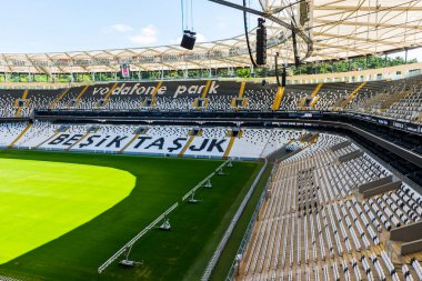 İSTANBUL, TURKEY - 26 Mayıs 2018: BESIKTAS VODAFON PARK STADIUM. Stadyum, Beşiktaş JK Futbol Kulübü 'nün evidir. Beşiktaş JK, İstanbul 'da bir Türk futbol kulübüdür. Türkiye.