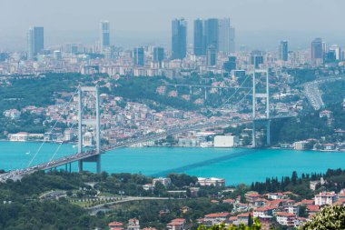 İstanbul Boğazı Köprüsü. 15 Temmuz Şehitler Köprüsü (15 Temmuz Sehitler Koprusu). İstanbul, Türkiye.