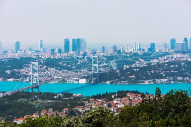 İstanbul Boğazı Köprüsü. 15 Temmuz Şehitler Köprüsü (15 Temmuz Sehitler Koprusu). İstanbul, Türkiye.