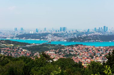 İstanbul Boğazı Köprüsü. 15 Temmuz Şehitler Köprüsü (15 Temmuz Sehitler Koprusu). İstanbul, Türkiye.
