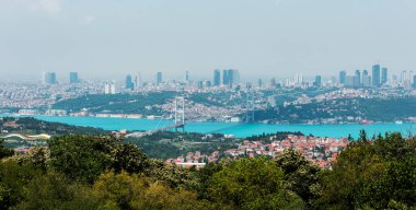 İstanbul Boğazı Köprüsü. 15 Temmuz Şehitler Köprüsü (15 Temmuz Sehitler Koprusu). İstanbul, Türkiye.