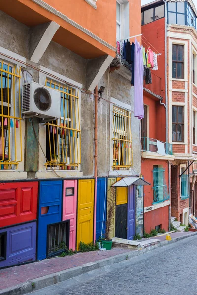 Красочные Дома Старом Городе Балате Стамбул Турция — стоковое фото