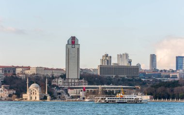 İstanbul Bosphorus silueti, Türkiye.