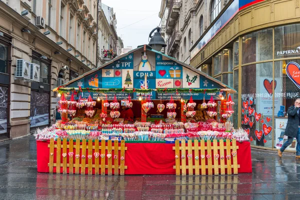 Belgrade Serbia February 2017 Gift Store Вулиці Knez Mihailova Найвідомішою — стокове фото