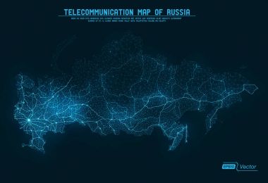 Telekomünikasyon Ağ Haritası - Rusya soyut