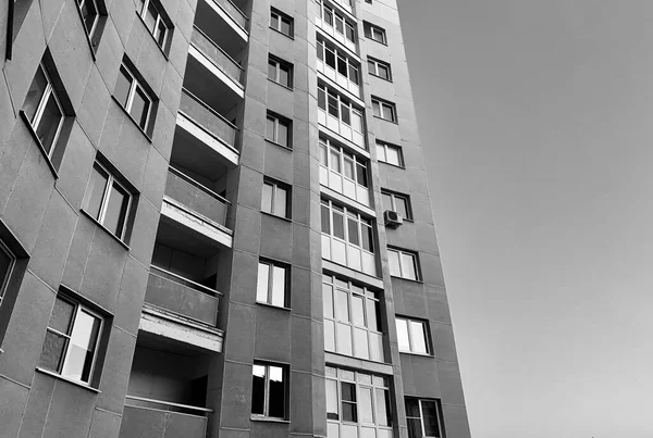 Black White Facade Building — Stock Photo, Image