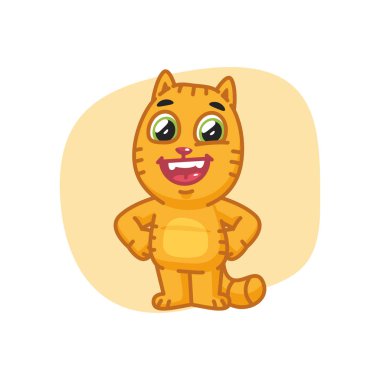 Kedi pençeleri bel üzerinde tutar.