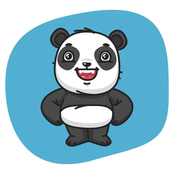 Panda posiada pas Paw — Wektor stockowy