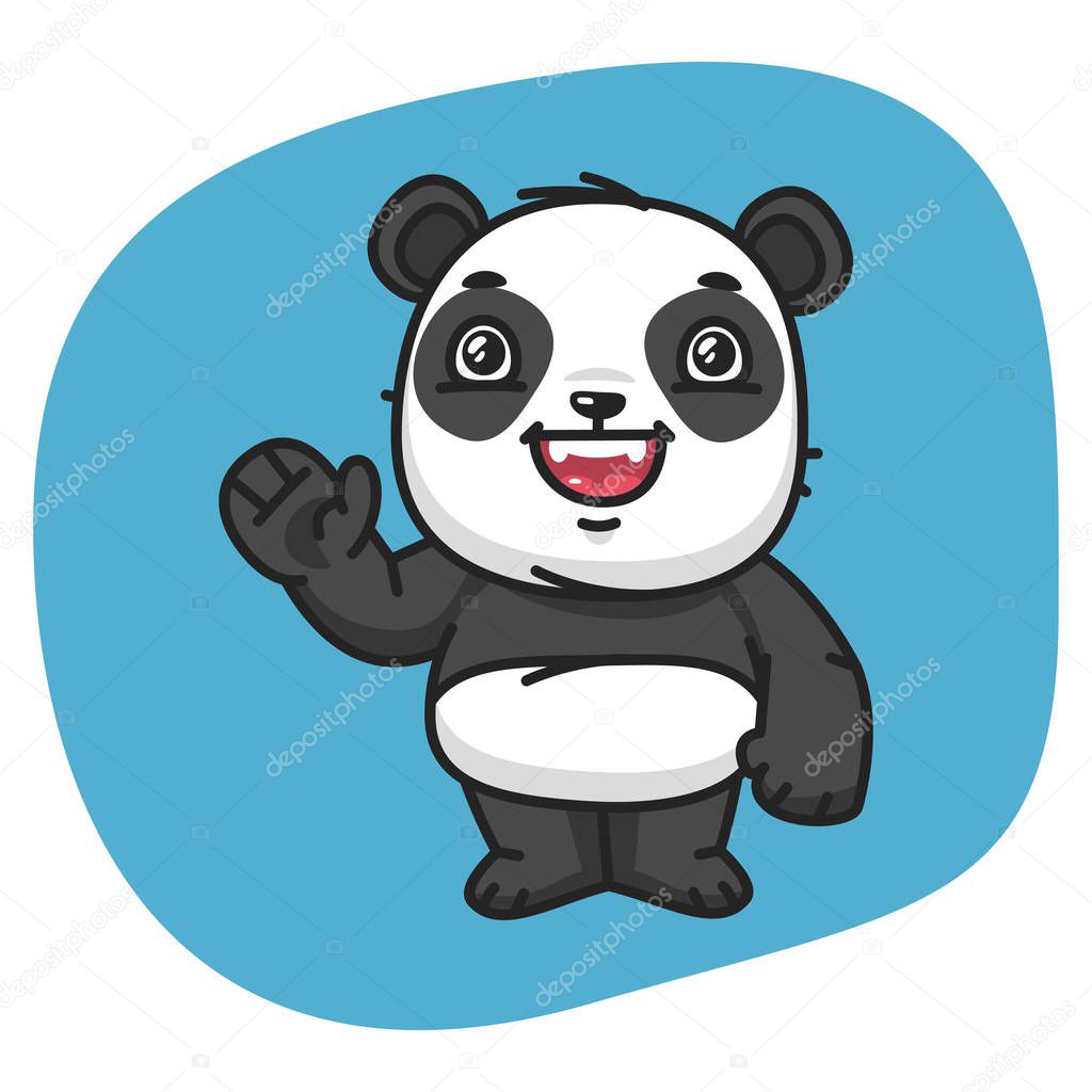 Panda Waving Paw