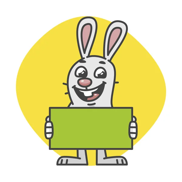 Bunny Laughs and Holds Nameplate vide — Image vectorielle