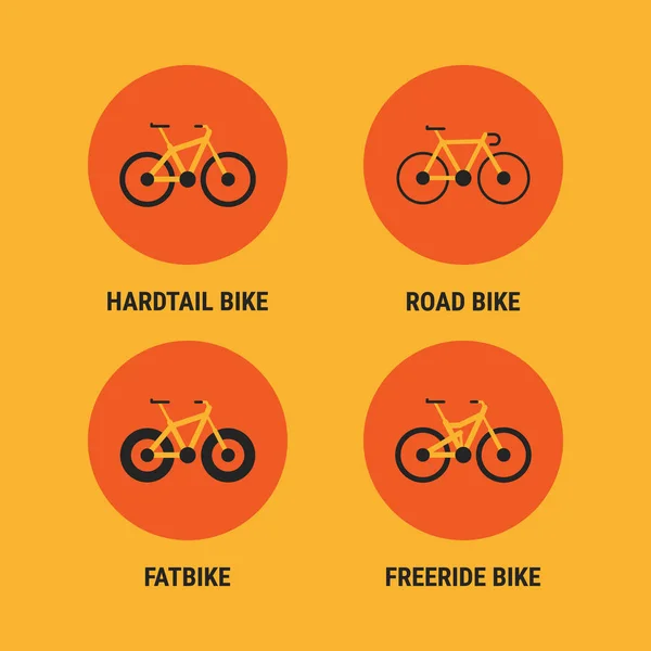 Ikoner olika cykel cyklar alternativ 2 — Stock vektor