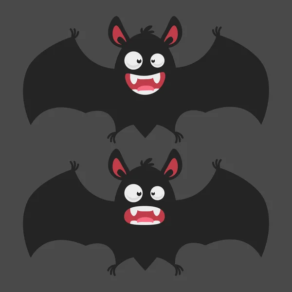 Dessin animé chauve-souris sourit effrayé — Image vectorielle