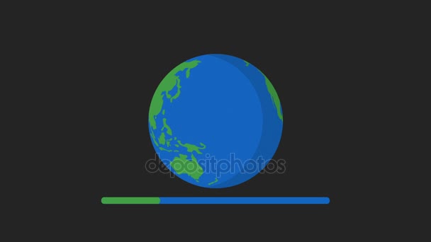 惑星地球カップ読み込みコンセプト — ストック動画