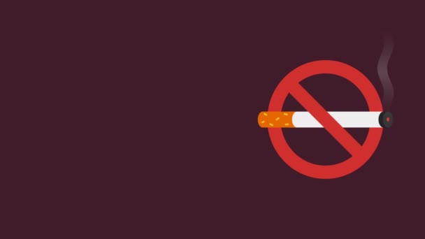 Prohibiting Sign Cigarette Marijuana Drugs Syringe Alcohol Set Objects Animations — Stock Video