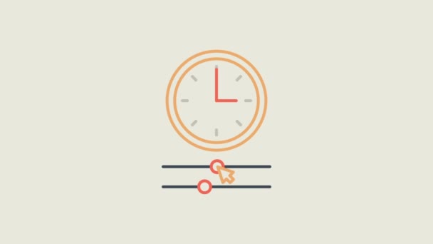 Balance Point Interrogation Argent Horloge Motion Graphics Vidéo Animation — Video