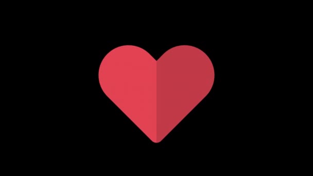 Icono Negocio Corazón Iconos Animación Fondo Transparente Animación Loop Gráficos — Vídeo de stock