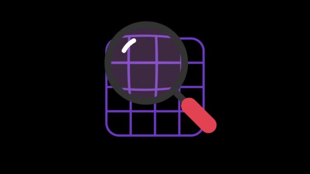 Geotag Ícone Negócios Ícones Animação Fundo Transparente Animação Loop Gráficos — Vídeo de Stock