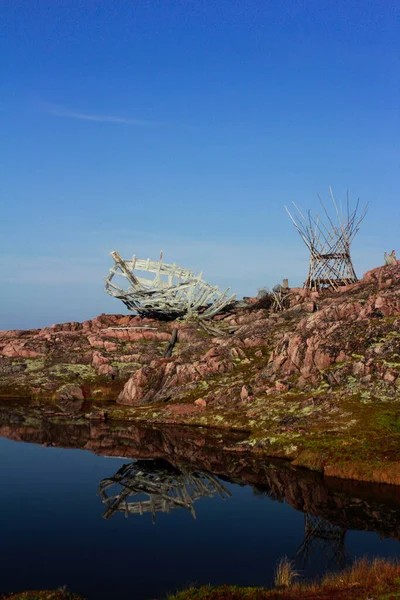 Місце Фільму Дюссельдорф Скелястому Березі — стокове фото