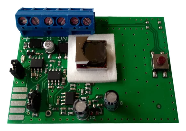 Плата Датчиком Движения Сигнализации Безопасности Белом Фоне — стоковое фото