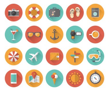 Yaz tatili, düz turizm ve tatil kutsal kişilerin resmi ile uzun gölge efekti