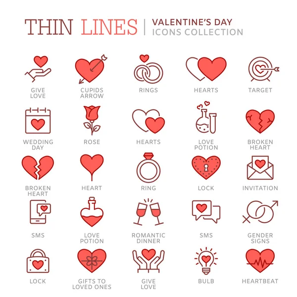 Ícones do Dia de São Valentim Gráficos Vetores