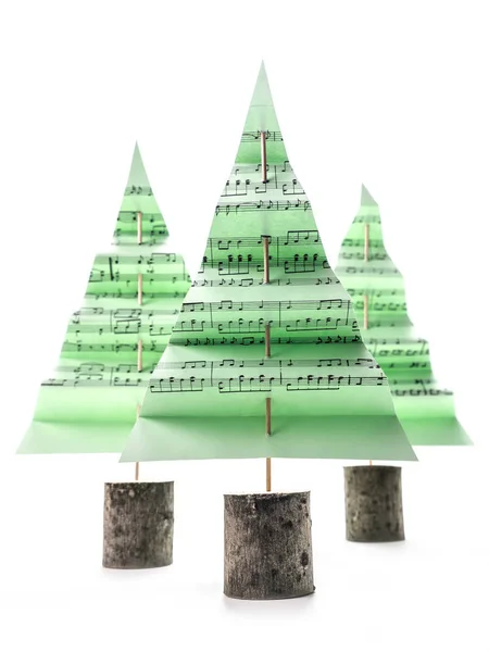 Christmas carol ağaçlar — Stok fotoğraf