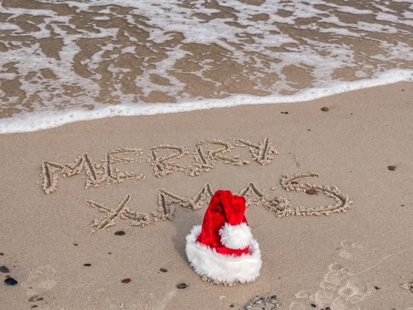 Seasonal greetings from the beach — Stock Photo, Image