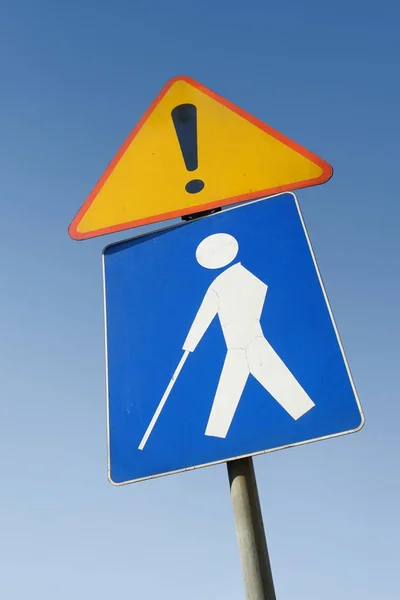 Blind person roadsign — Stock Photo, Image