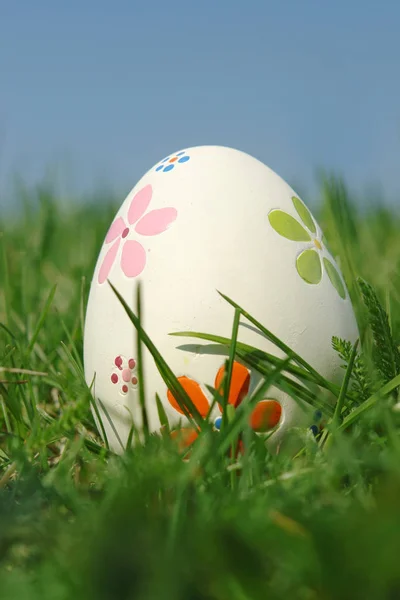 Velikonoční vejce v trávě — Stock fotografie