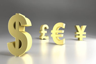 Dört büyük para birimi simgeleri