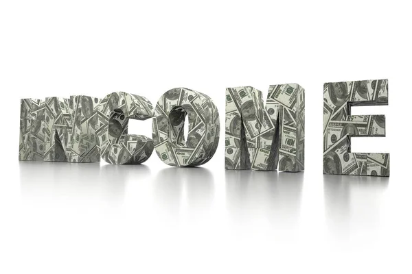 3D USD INCOME word — Stock Photo, Image