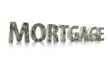 3D ipotek bize Doları sarılmış etrafında kelime