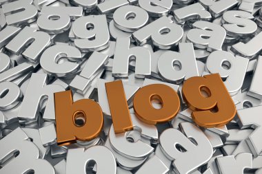 Gri metalik alfabesi fontları yığını Blog haber