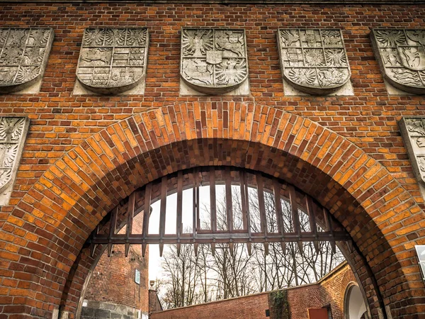 Wawel Coat of Arms Gate, Krakow, Polen — Stockfoto