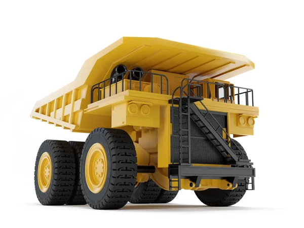 Amarelo monstro caminhão de descarga — Fotografia de Stock