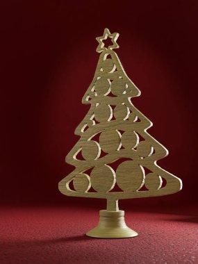 Tahta Noel ağacı süslemesi